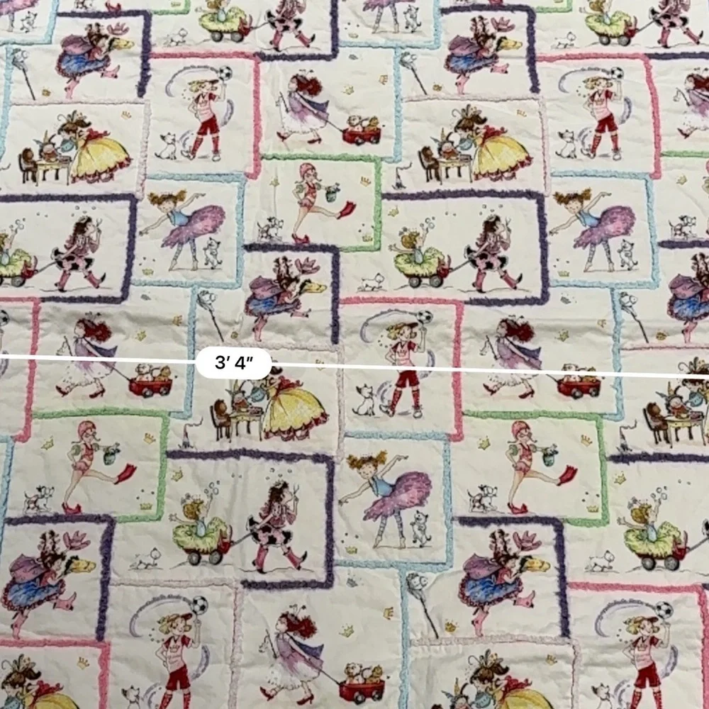Vintage Jack Dempsey Fabric Colorful Print Handmade Quilt “Personalized”